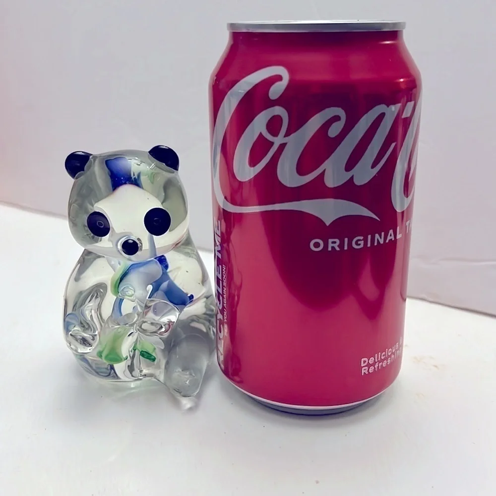 Panda Bear Art Glass Paperweight - Picture 8 of 8
